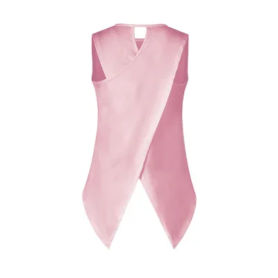pink Женская футболка, новинка, Летний стиль, открытая спина, с разрезом, необычная, без рукавов, футболка, акция, feminina vestidos, OYM0382 - Цвет: pink