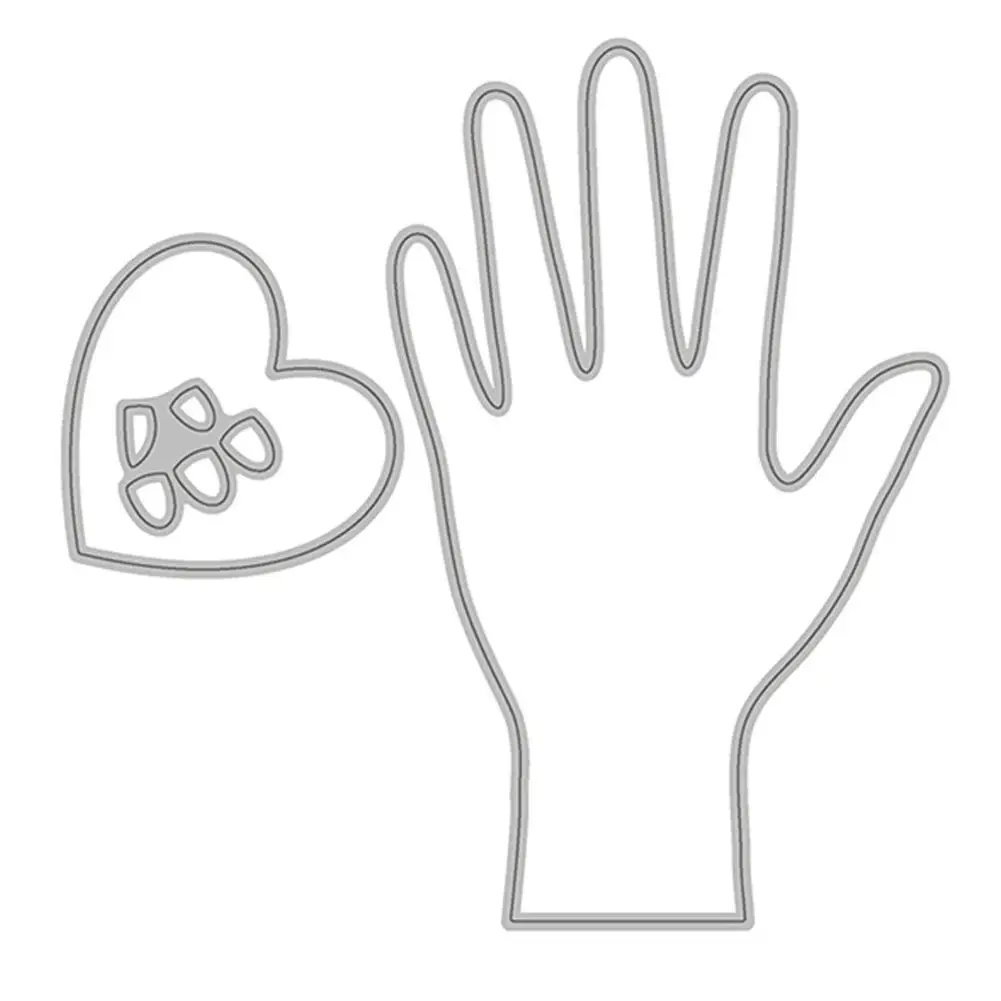 

2021 New Hand Heart Frame Metal Cutting Dies For DIY Craft Making Paper Greeting Card Decoration Scrapbooking No Clear Stamp Set