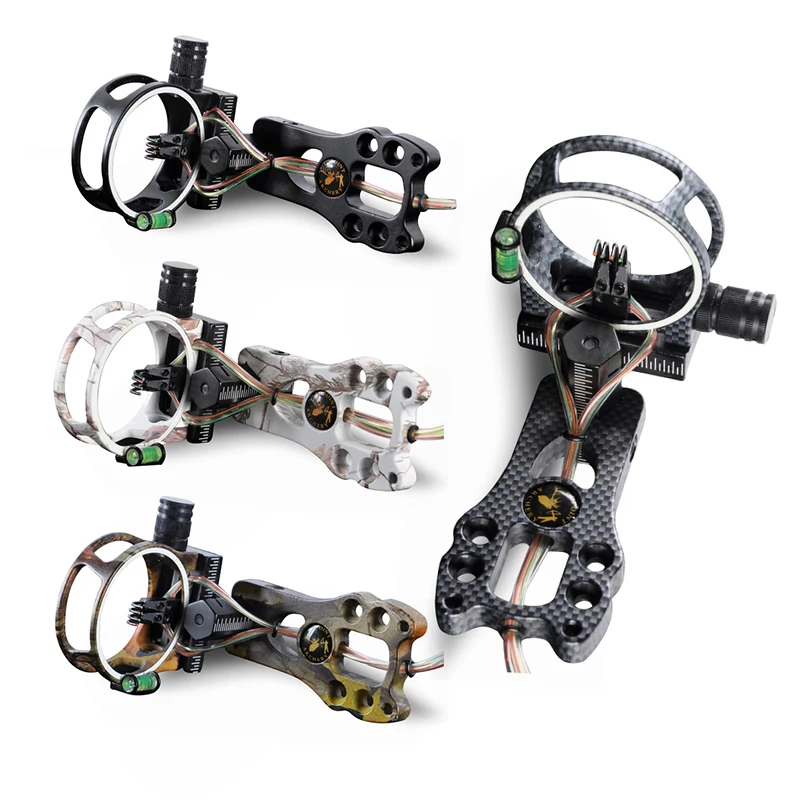 Archery TP3540 4 Pin Bow Sight with LED Sight Light 0.019" Fiber Brass Pin CNC Machined for  Compound Bow Hunting Shooting