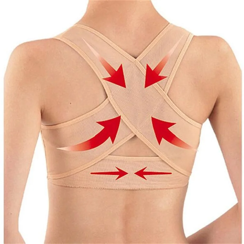 Adjustable Women Posture Back Support Corrector Belt Band Brace Shoulder Lumbar Strap Pain Relief Waist Trimmer | Спорт и