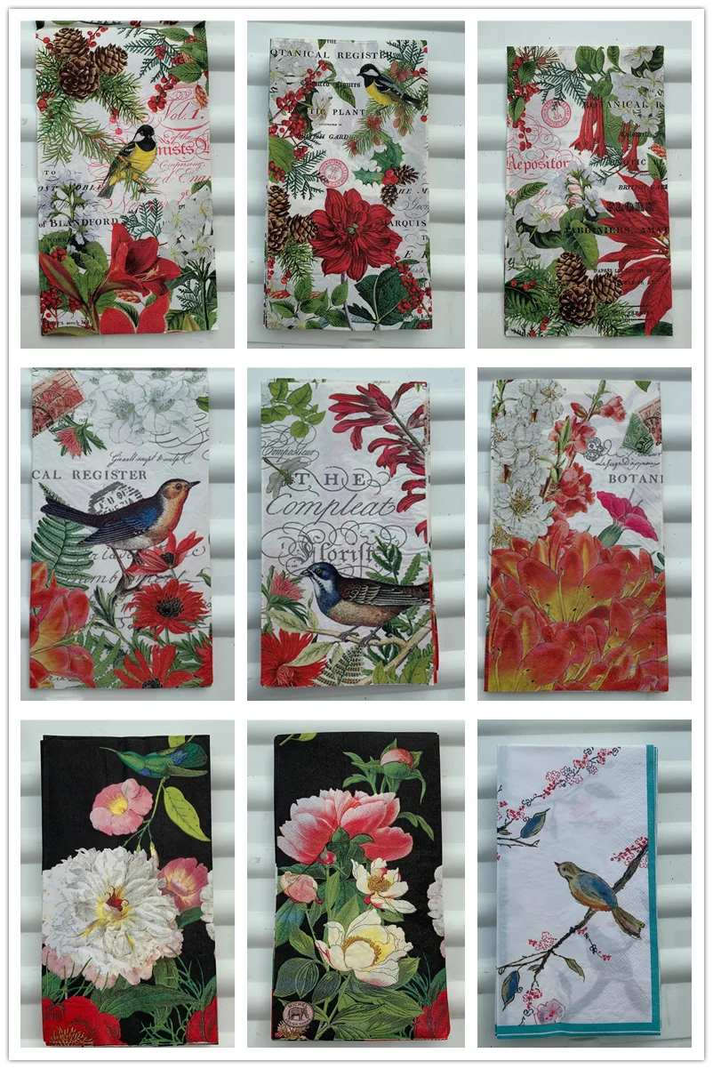 15 декупажных свадебных винтажных салфеток бумажные Элегантные салфетки с