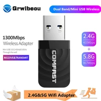 grwibeou usb 3 0 wireless network card 5 82 4ghz dual band mini usb 3 0 1300mbps ethernet wifi dongle adapter receiver
