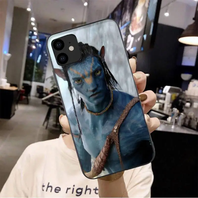 

ZFGHSHYQ Black Soft Silicone Avatar Phone Case For Iphone 6 6s 7 8 Plus XR X XS 11 12 Pro Mini Max