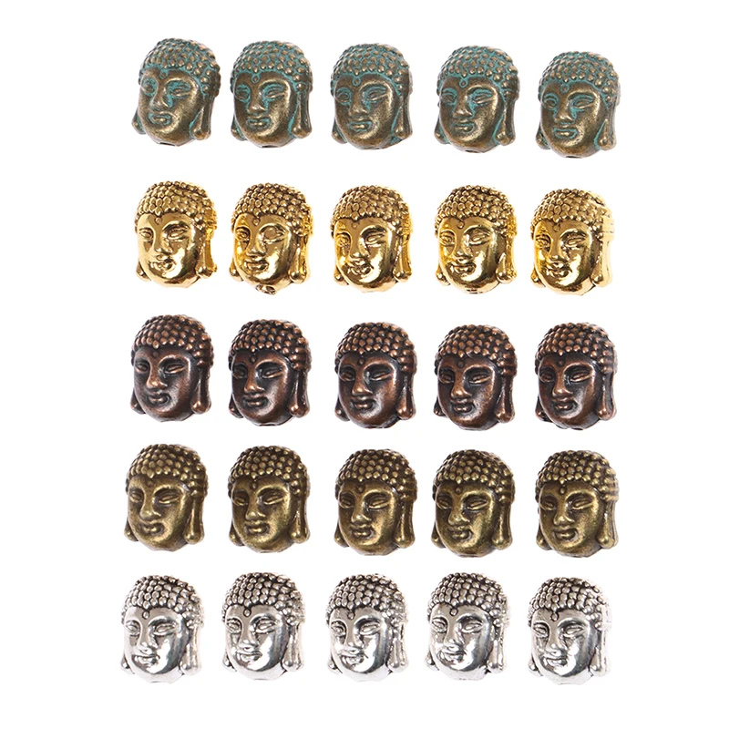 

10pcs 11x9x8mm Buddha Head Bead Spacer Charms For Diy Beaded Bracelets Jewelry Handmade Making