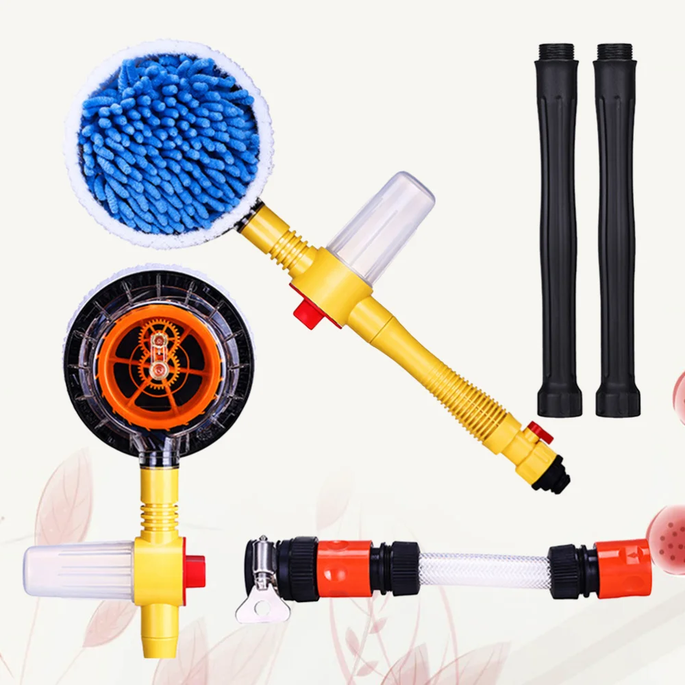 

Car Rotating Clean Round Brush Rotating Auto Water Spray Brush Car Wash Cleaning Brush Car Washer Auto Parts Round Brush (Random