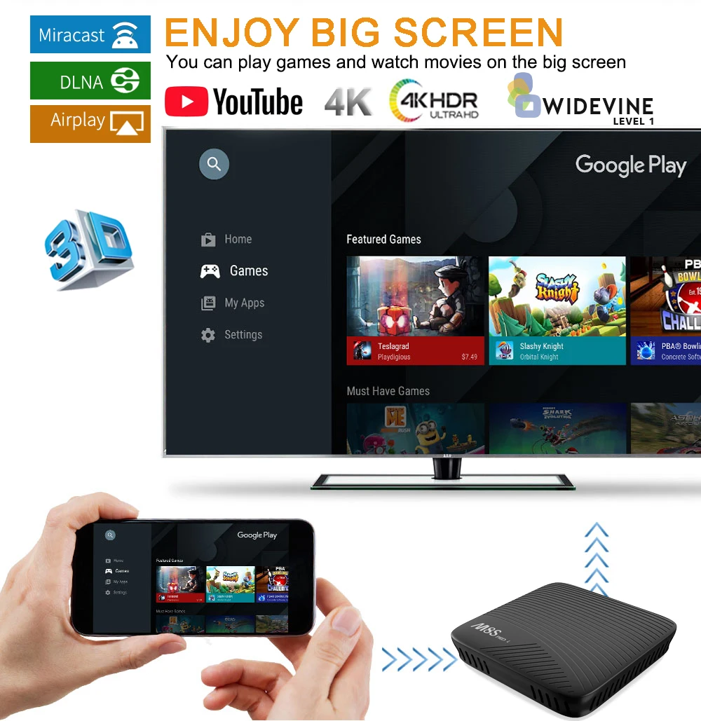 MECOOL M8S PRO L Smart tv Box Android 7,1 Amlogic S912 поддержка 4K H.265 3 Гб ram+ 16 ГБ 32 ГБ rom 5G WiFi tv Box с голосовым управлением