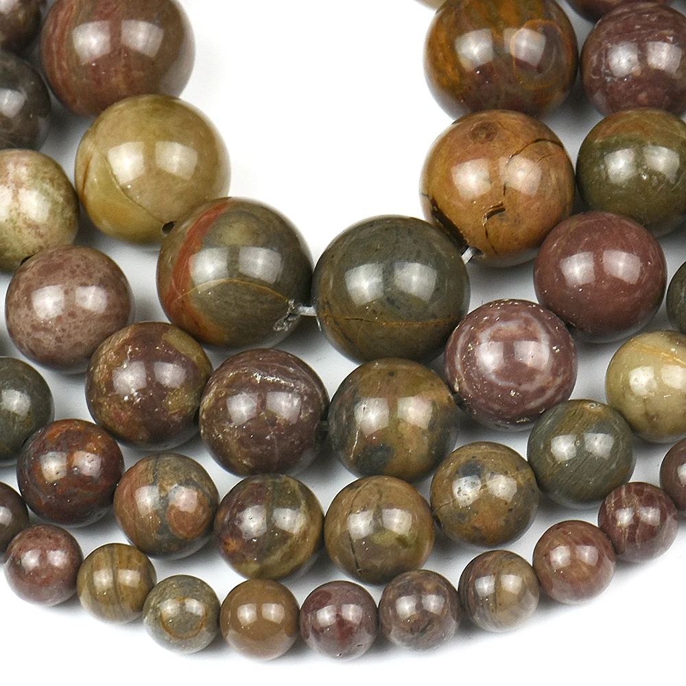 

Бусины из натурального драгоценного камня, богатство, яшма, 4, 6, 8, 10, 12 мм, гладкие круглые наборы, Подвески для изготовления ювелирных издели...