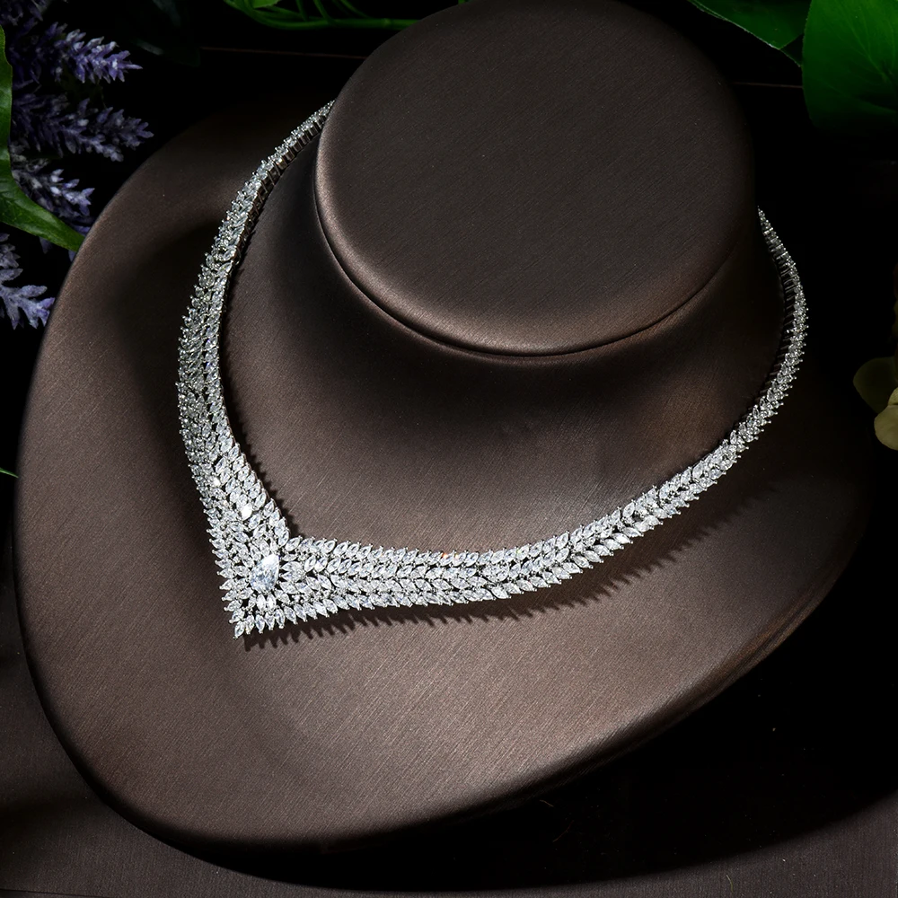 HIBRIDE AAA CZ африканские Ювелирные Изделия Дубай женский круглый свадебный набор