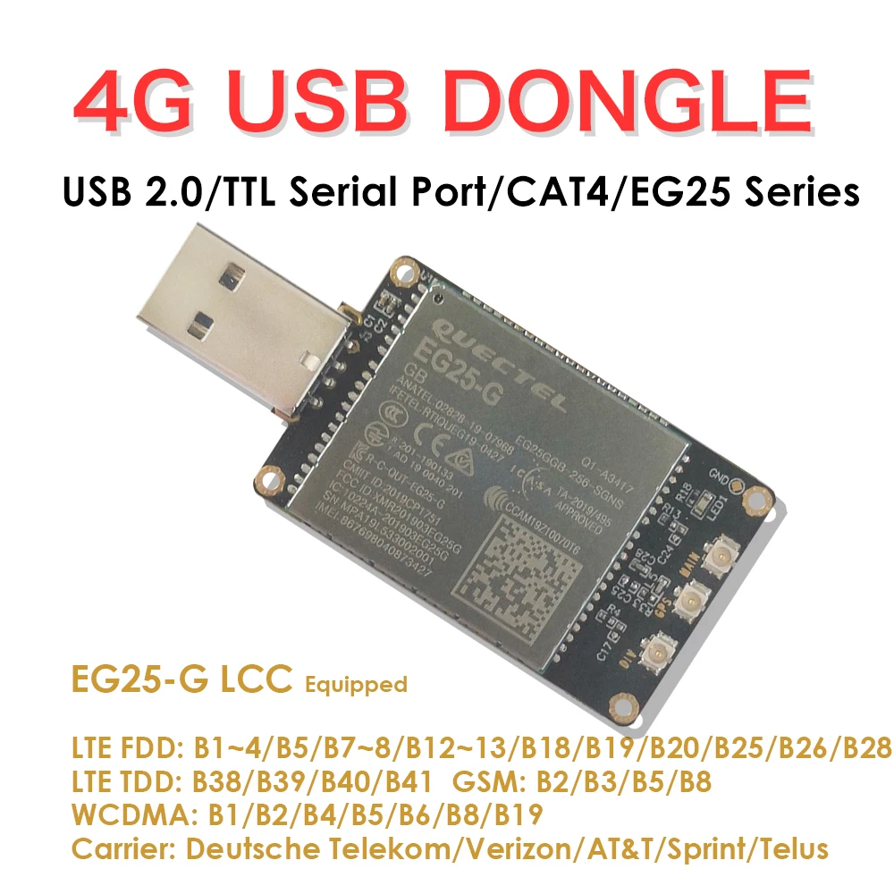 4G LTE USB Dongle оснащен EG25 G модемом LCC со слотом для sim карты/GPS FDD B1/B2/B3/B4/B5/B7/B8/B12/B13/B18/B19/