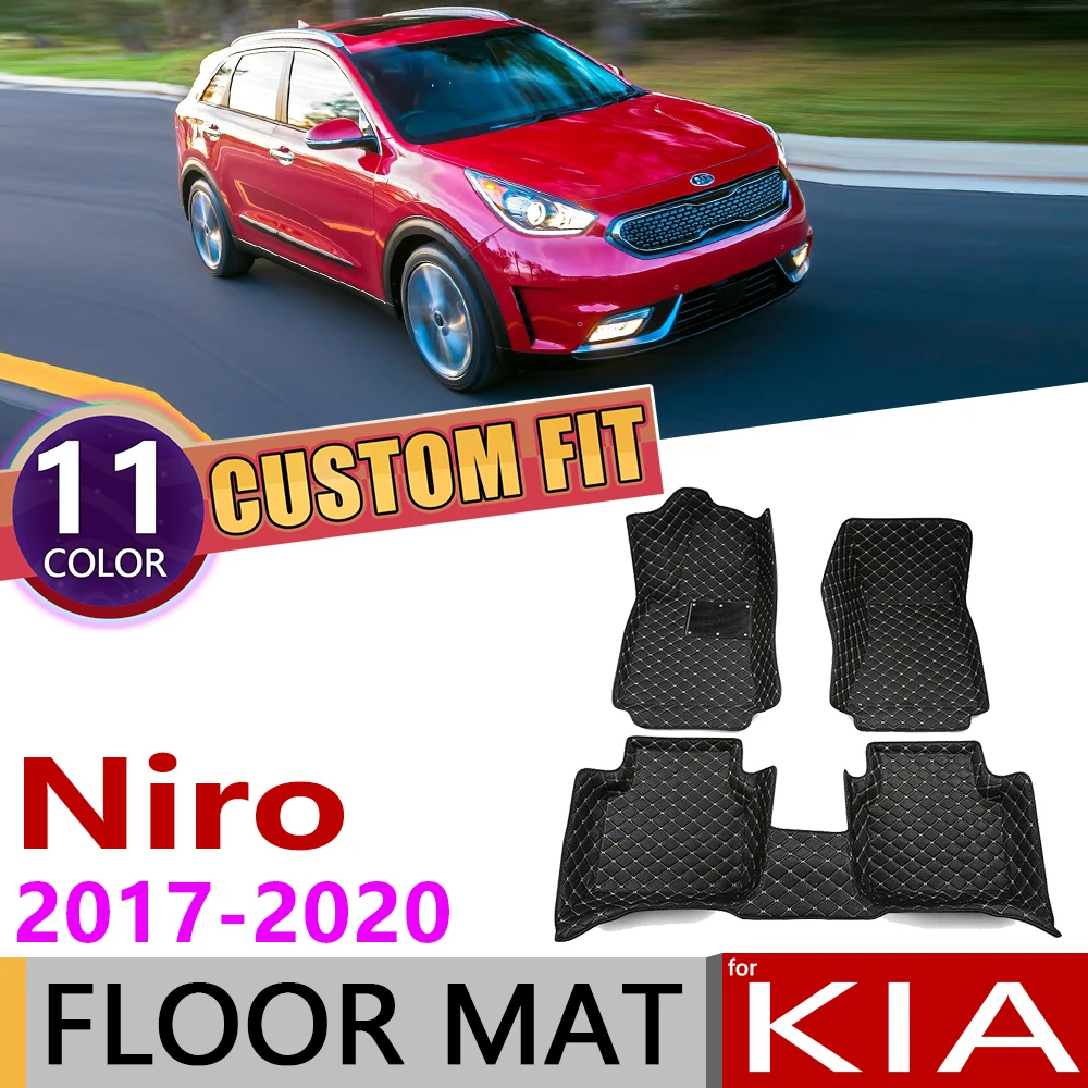 Автомобильные кожаные коврики на заказ для Kia Niro DE 2017 ~ 2020 5 мест автомобильные