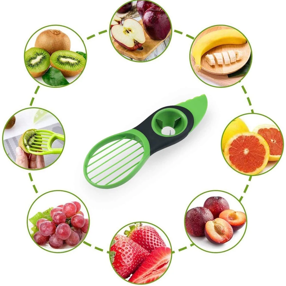 

Avocado Slicer Fruit Peeler Cutter 3 In 1 Fruit Vegetable Shea Corer Multi-function Kitchen Tools Gargets Accessories Supplies