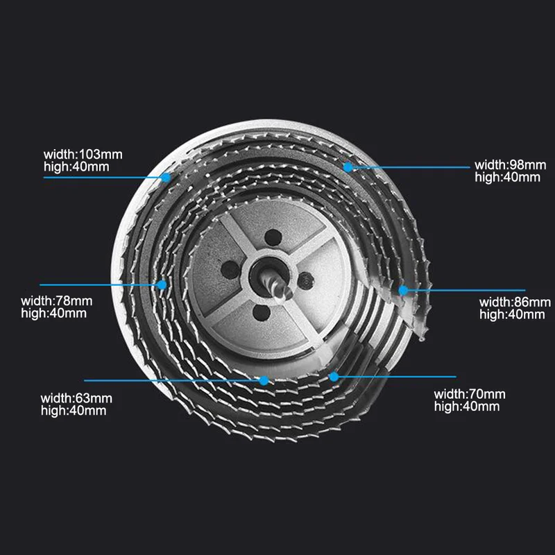 45 мм набор сверл высокоскоростная стальная твердосплавная Пила зубная фреза для