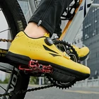 Дорожная велосипедная обувь для мужчин и женщин, самоблокирующаяся спортивная обувь на плоской подошве, спортивные туфли для горного велосипеда