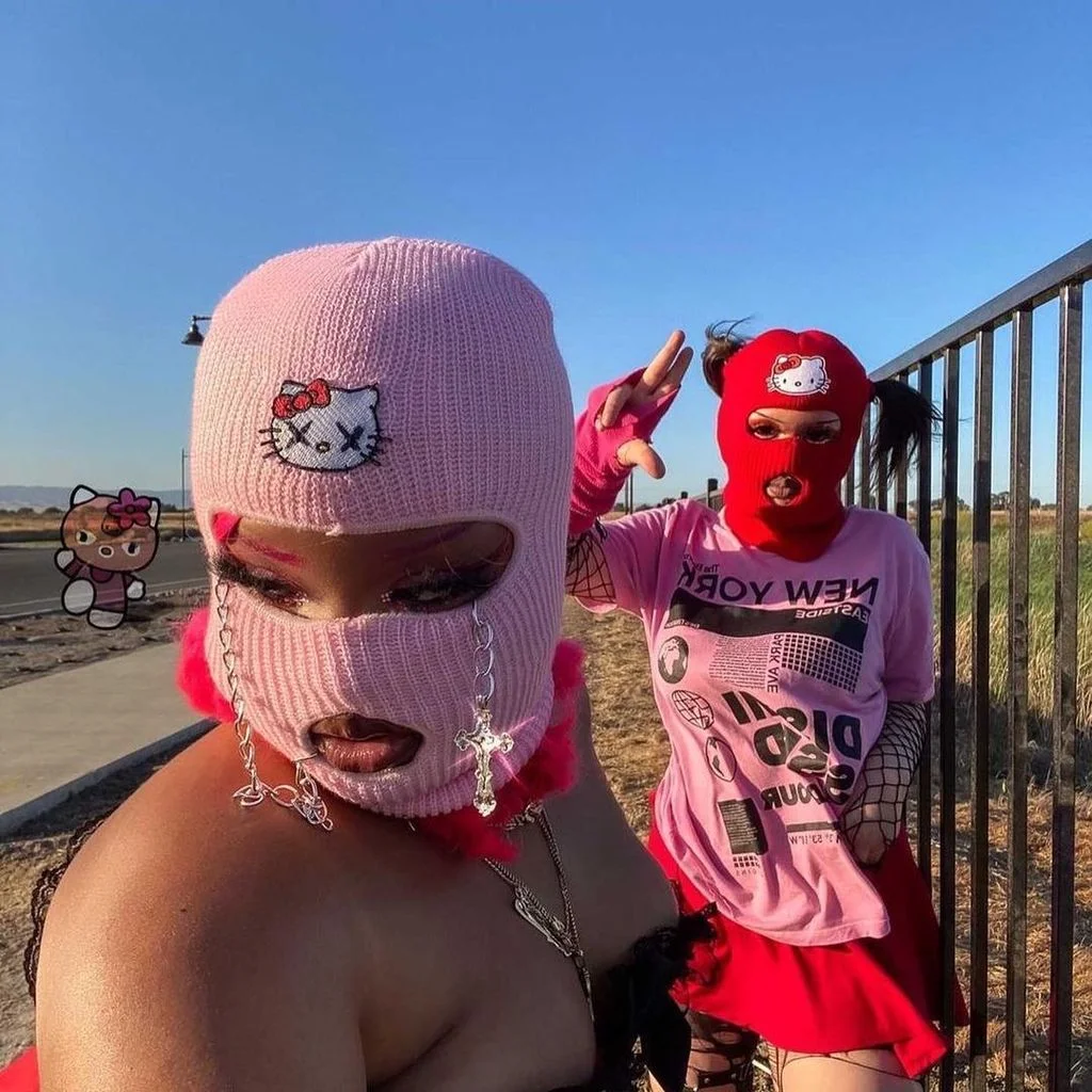 Балаклава маска шляпа Зимняя неоновая зеленая Женская для вечерние НКИ лыж