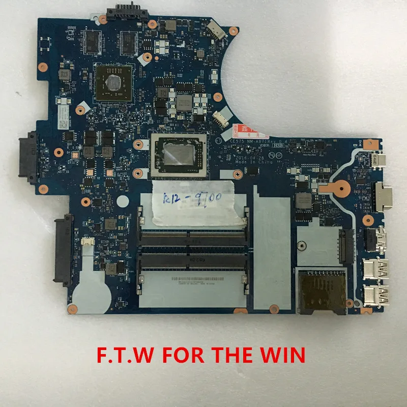Kaufen Für Lenovo Thinkpad E575 NM-A871 Laotop Mainboard NM-A871 Motherboard E575 GPU CPU A12-9700P