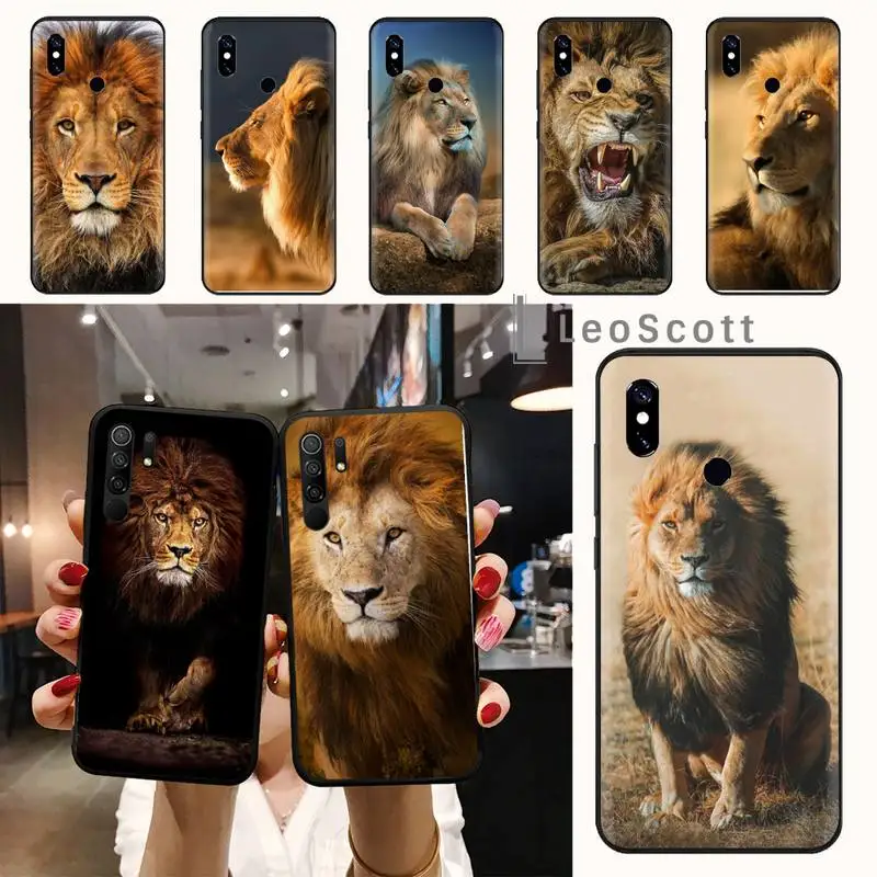 

King of the forest Animal Lions Phone Case For Xiaomi Redmi note 7 8 9 t max3 s 10 pro lite funda shell coque cover