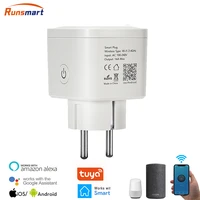 runsmart 16a eu smart plug wifi socket power monitor timing function tuyasmartlife app control work with alexa google assistant