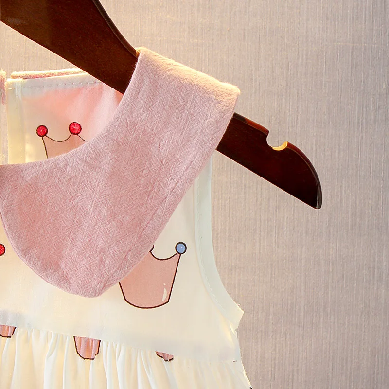 Летнее платье для малышей Одежда новорожденных девочек хлопковая детская одежда