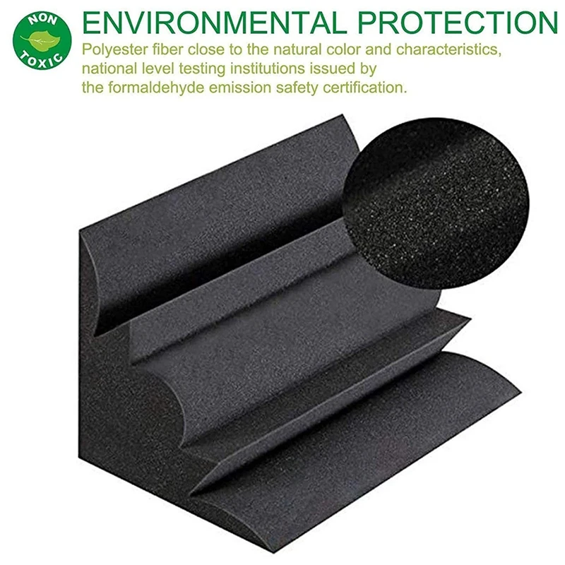 

12 Pcs Acoustic Panels Studio Acoustic Soundproof Foam,Sound Treatment Absorption Sponge,Sound Panels Wedges,12X12X24cm