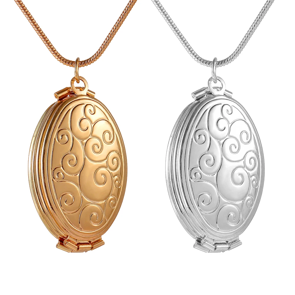 Винтажная Женская расширяющаяся 4 фоторамка медальон Овальный цветочный кулон