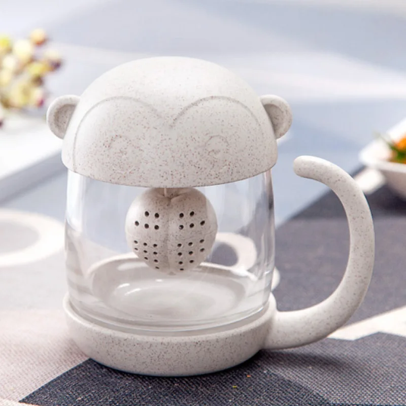 Мультфильм чайные стеклянные чашки котенок щенок Кофе кружка ситечко для