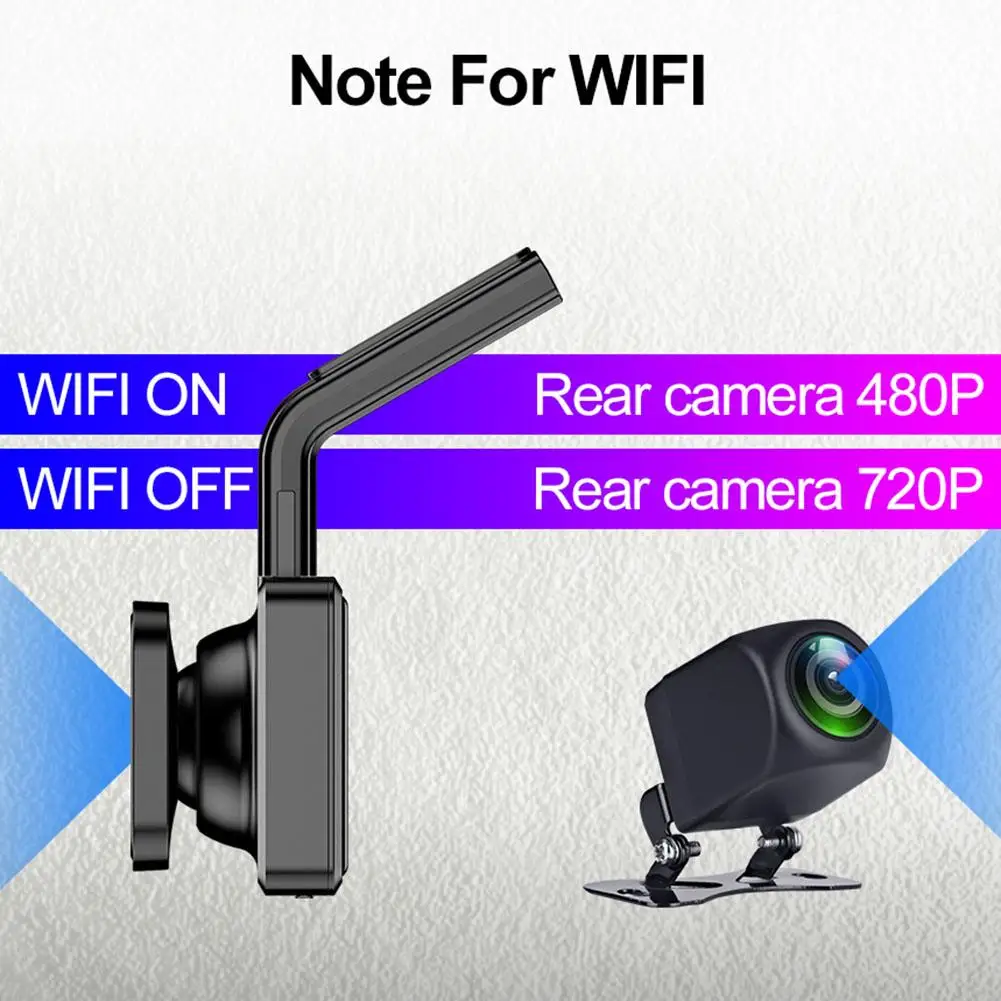 Видеорегистратор автомобильный 3 дюймовый HD Wi Fi с подключением к