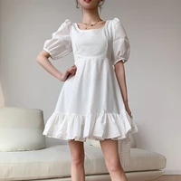 in the spring of hubble bubble sleeve pleated dress