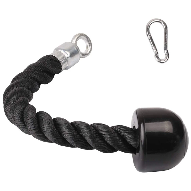 

Heavy Duty Tricep Pull Down Single Rope with Snap Hook, Fitness Attachment Cable Machine Pulldown Rope for Home Gym