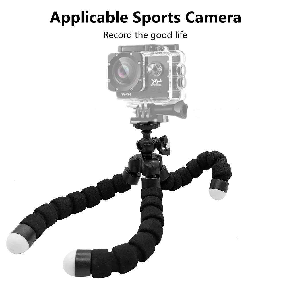 

COOL DIER Mini Flexible Sponge Tripod Portable Holder For Xiaomi Huawei Mobile Phone Smartphone Stand For Gopro 7 8 9 Camera