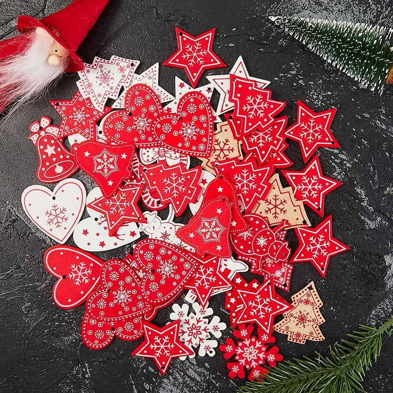 С веревкой 10 шт./лот 5 см Новогоднее натуральное дерево рождественские украшения