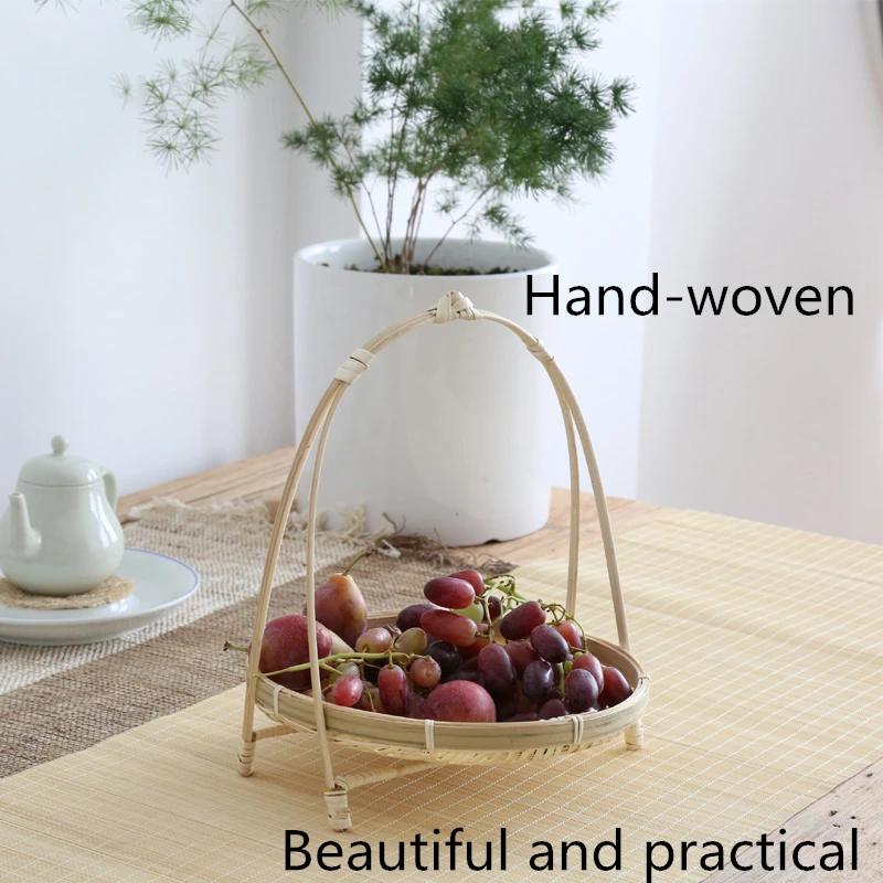 Бамбуковые плетеные корзины блюдо ручной работы домашний декор хранение фруктов