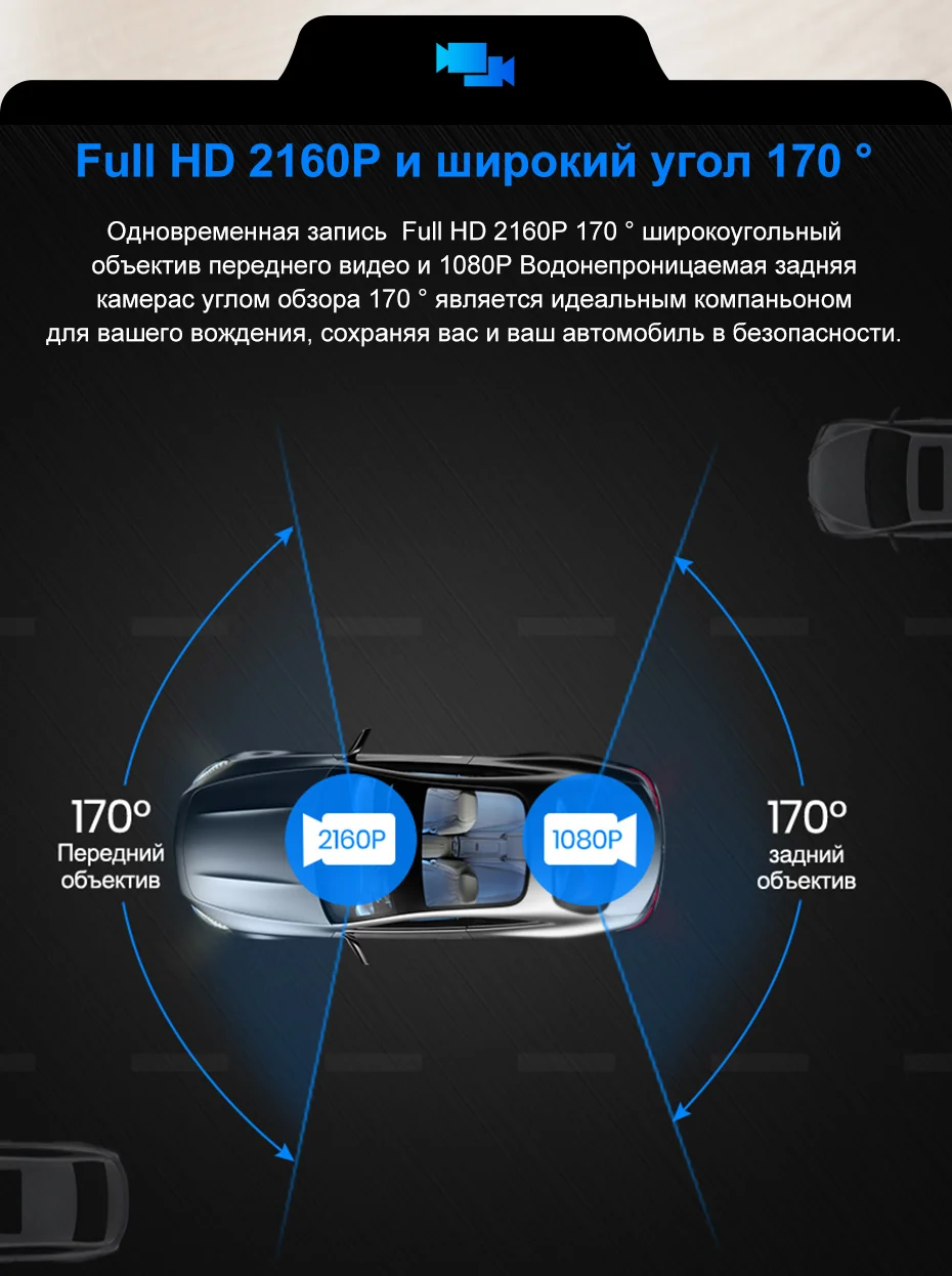 AWESAFE Q8 4K 2160P gps Автомобильная камера DVR Dash cam Видео привод рекордер Авто регистраторы full hd 1920x1080 ночное видение