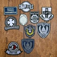 four leaf clover number 23 fbi police shield totem icon embroidery applique patch for clothing diy sew up badge on the backpack