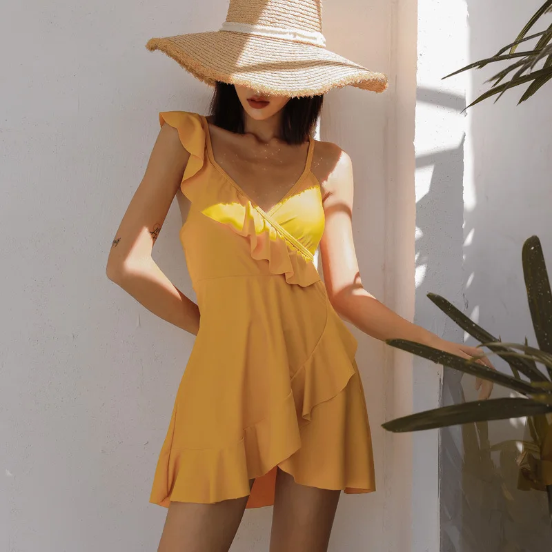 Купальный костюм женский купальник бикини Цельный трикини 2019 для моря модный