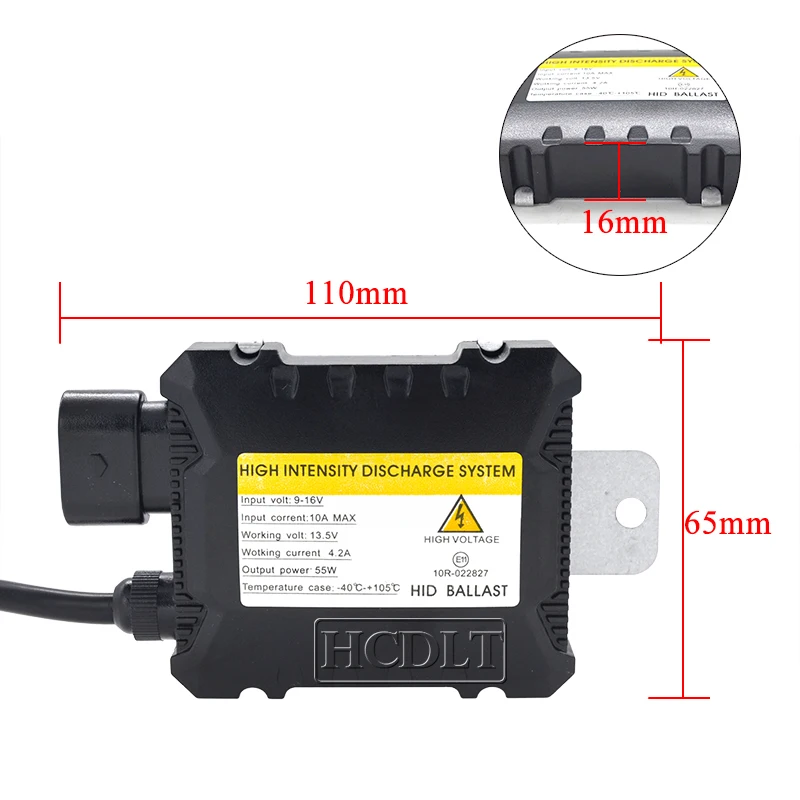 HCDLT 10 шт 12V HID ксеноновый балласт 55 Вт Цифровой тонкий Xenon электронный зажигания