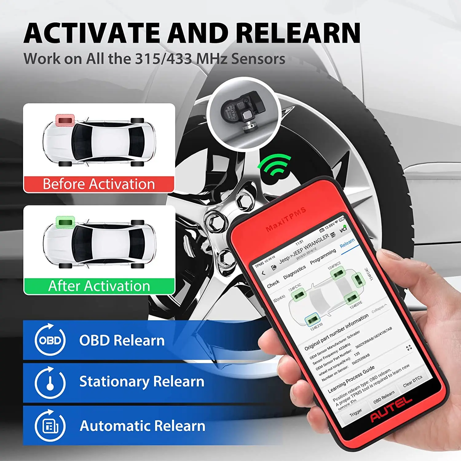 Autel MaxiTPMS ITS600E инструмент для программирования TPMS OBD2 беспроводной сканер