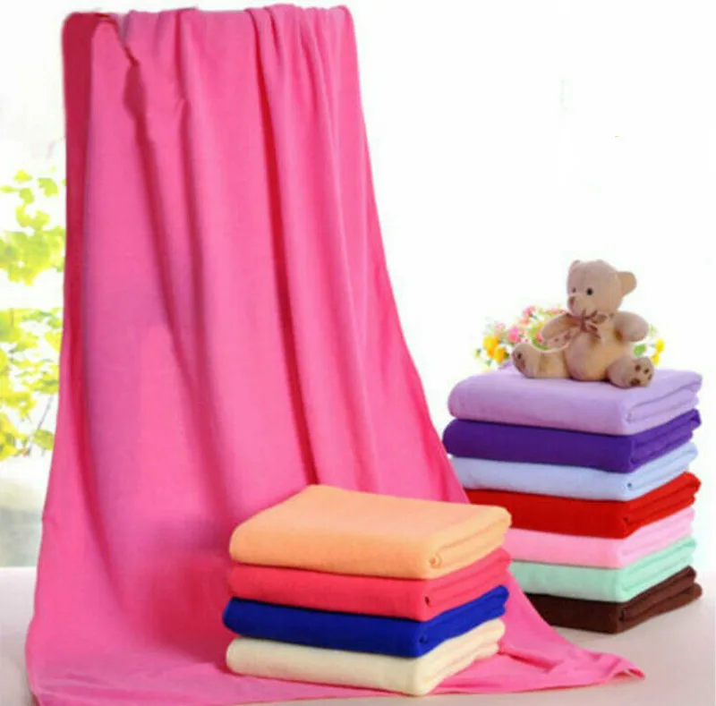 Горячая Распродажа 70x140 см впитывающие полотенца из микрофибры для сушки пляжные