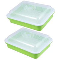 2 piece seed germination tray seed germination tray with lid soilless cultivation with drainage holes
