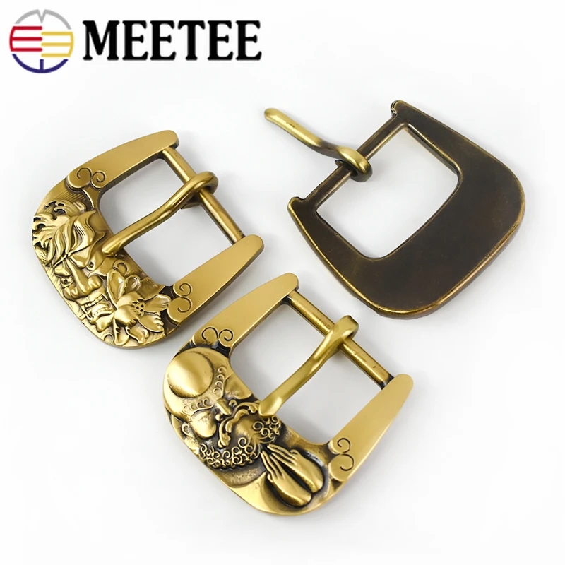Meetee ID 40 мм Мужской Твердый латунный ремень с пряжкой в стиле дракона Пряжка для