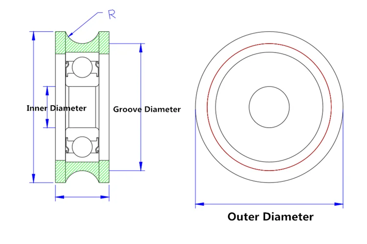 1 шт. пластиковые шкивы с подшипниками для раздвижных дверей |