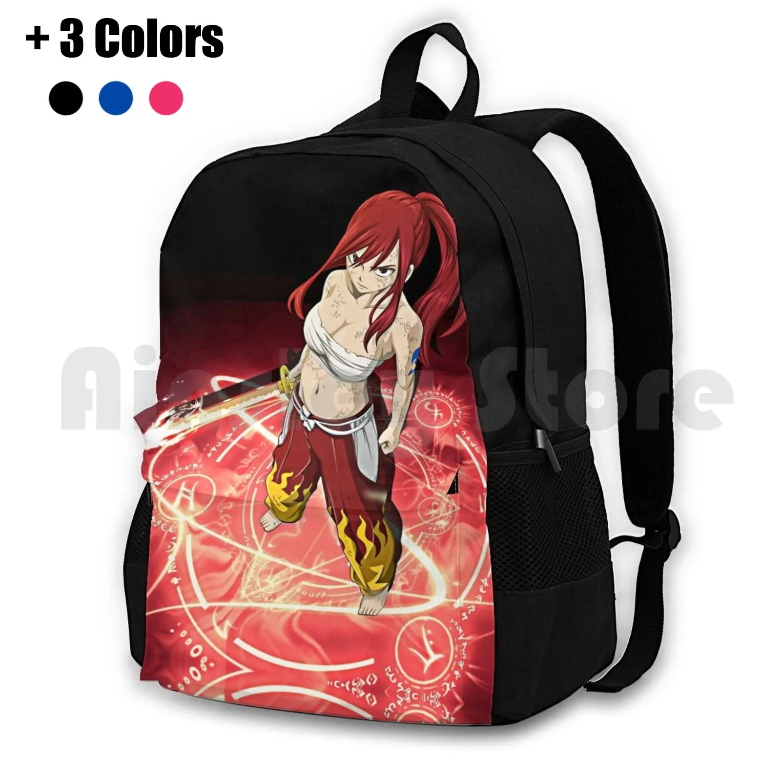 

Erza Scarlet Outdoor Hiking Backpack Riding Climbing Sports Bag Fairy Tail Fairytail Hero Gray Man Anime Animation Manga Shonen