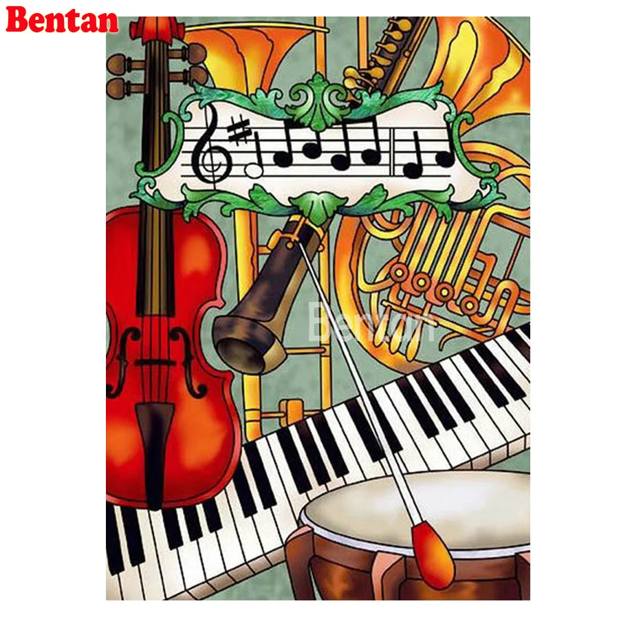 

5D DIY Diamond Embroidery Abstract music instrument Diamond Painting Cross Stitch full Square Round Rhinestone Mosaic Painting