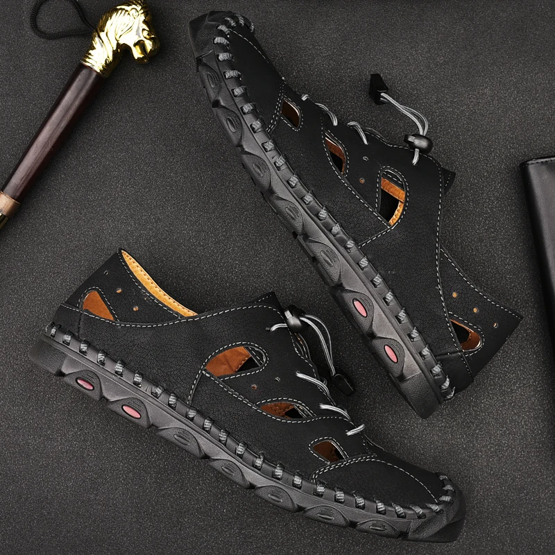 

Sandale Homme Ete Summer Shoes Men Beach Sandals Flip Flops Mens Slippers Men's Casual Fashion 2020 Leather