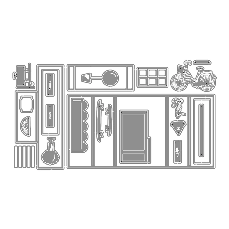 Новый 2021 наслоения металлический Трафаретный вырубной штамп и Скрапбукинг для