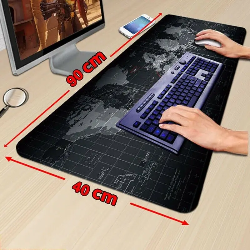

Gaming Mouse Pad Large Mouse Pad Gamer Big Mouse Mat Computer Mousepad Rubber World Map Mause Pad Game Keyboard Desk Mat ND998