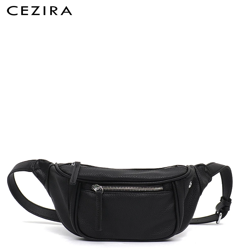 Маленькая забавная поясная сумка CEZIRA унисекс повседневная из искусственной кожи