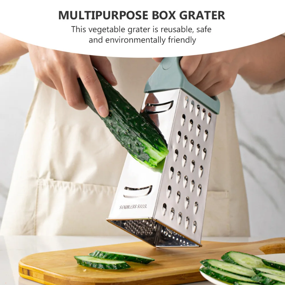 

1pc Stainless Steel Grater Multipurpose 4-Sides Box Grater (Assorted Color)
