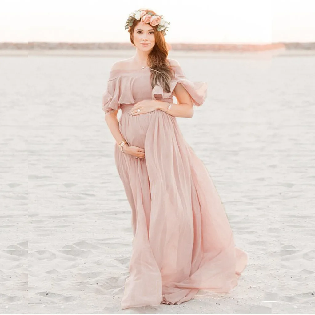 

Maternity Dresses For Photo Shoot Chiffon Pregnancy Dress Photography Props Maxi Gown Dresses For Pregnant Women Clothes 2020New