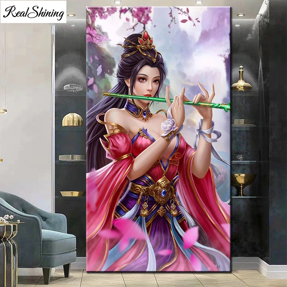 5D DIY Diamond Painting Oriental classical women Full Square Round Drill Fantasy Girl Embroidery Cross Stitch mosaic Decor T381