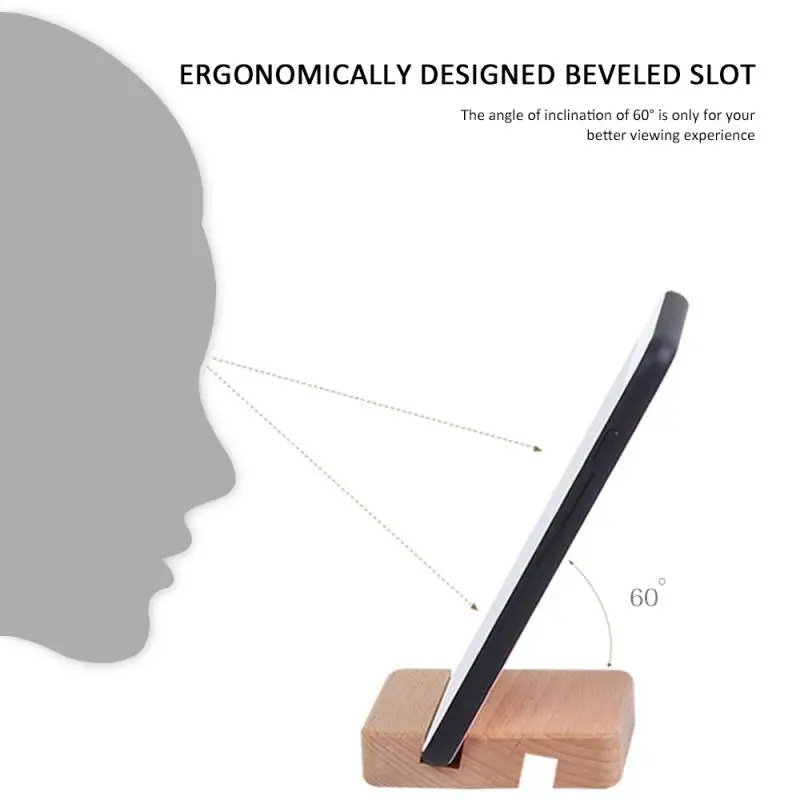 

1PC Mobile Phone Holder Universal Singel/Double Slot Wood Bracket Phone Bracket Whole Wood Flat Bracket Desktop Phone Stand